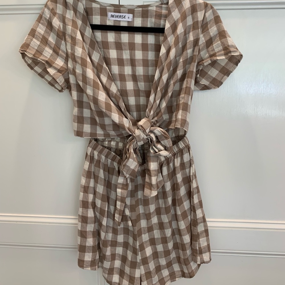 Reverse Tie Front Romper